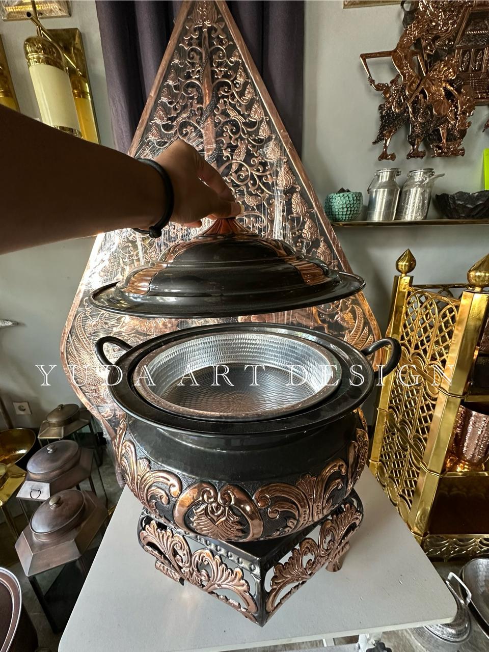 Panduan Perawatan Khusus: Cara Membersihkan Pemanas Makanan (Chafing Dish) Tembaga & Kuningan dengan Wadah Aluminium