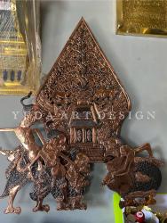 Gunungan Wayang Tembaga Set Punokawan: Dekorasi Dinding Lengkap