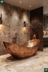 Jasa Pembuatan Bathtub Tembaga Kustom (Anti-Bakteri Alami, Konduktor Panas Optimal, & Desain Ergonomis Mewah)