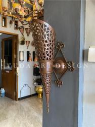 Lampu Dinding Tembaga Kerucut Antik: Desain Geometris Minimalis, Pemasangan Mudah, Cocok untuk Nuansa Vintage