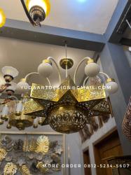 Lampu Gantung Masjid Motif Bintang