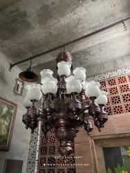 Lampu Gantung Tembaga Klasik Custom: Chandelier Kemegahan Kerajaan (18 Tangkai) untuk Ruangan Mewah
