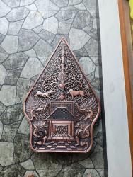 Gunungan Wayang Tembaga Handmade 1 Meter – Finishing Hitam Klasik