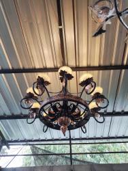 Lampu Gantung Tembaga 1 Meter Elegan Finishing Hitam Poles
