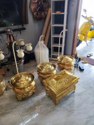 Pemanas Makanan Kuningan Elegan – Model Bulat, Kotak, & Custom Desain