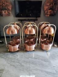 Pemanas Makanan Tembaga Model Garis-Garis – Berbagai Ukuran & Custom Bebas